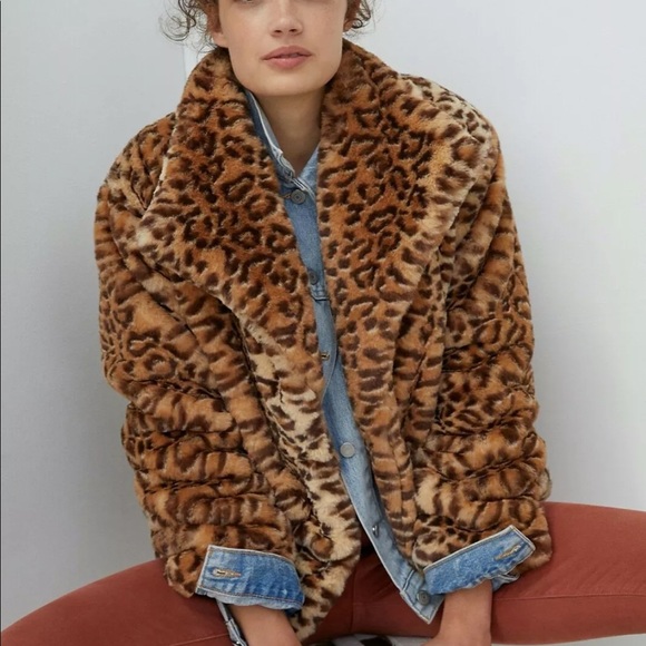 Beautiful Anthropologie faux fur leopard! NEW/UNWORN. Tag fell off. Buttery soft - Picture 3 of 7